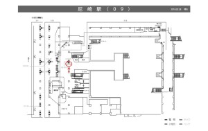阪神　尼崎駅／№4-13-02№02、位置図