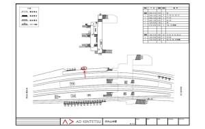 近鉄／河内山本駅／／№20駅看板・駅広告、位置図