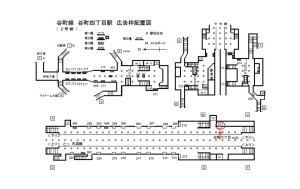 Osaka／Metro（大阪メトロ）　谷町四丁目駅／谷町線№1‐211№211、位置図