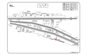 阪急 十三駅//№121駅看板・駅広告、位置図