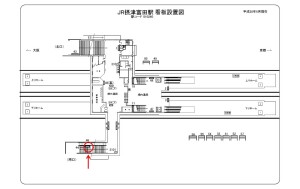 JR　摂津富田駅／／№046駅看板・駅広告、位置図