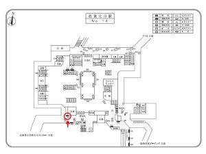 阪急　西宮北口駅／／№507駅看板・駅広告、位置図