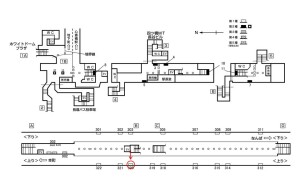 Osaka／Metro（大阪メトロ）　四ツ橋／四つ橋線四ツ橋駅№1-320№320駅看板・駅広告、位置図