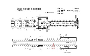 Osaka／Metro（大阪メトロ）　天王寺駅／谷町線№1-219№219、位置図
