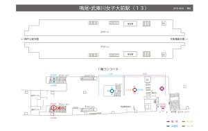 阪神　鳴尾・武庫川女子大前駅／№4-14-01№01、位置図