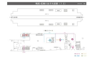 阪神　鳴尾・武庫川女子大前駅／№4-14-04№04、位置図
