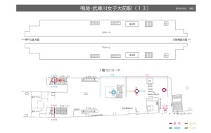 阪神　鳴尾・武庫川女子大前駅／№4-14-04№04、位置図