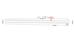 近鉄/額田駅//№3駅看板・駅広告、位置図