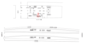 近鉄／東花園駅／／№43駅看板・駅広告、位置図