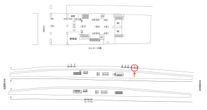 近鉄／東花園駅／／№8駅看板・駅広告、位置図