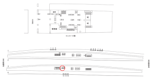 近鉄／東花園駅／／№27駅看板・駅広告、位置図