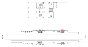 近鉄/若江岩田駅//№12駅看板・駅広告、位置図