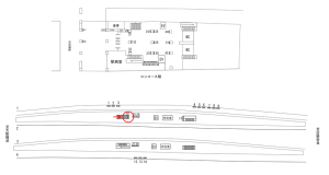 近鉄／東花園駅／／№10駅看板・駅広告、位置図
