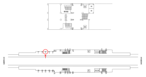 近鉄／若江岩田駅／／№3駅看板・駅広告、位置図