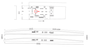 近鉄／東花園駅／／№32駅看板・駅広告、位置図