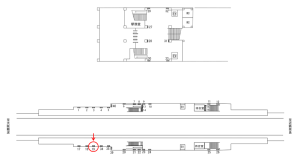 近鉄／若江岩田駅／／№19駅看板・駅広告、位置図