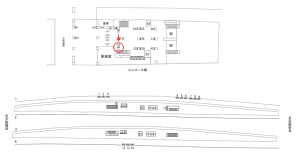 近鉄／東花園駅／／№33駅看板・駅広告、位置図