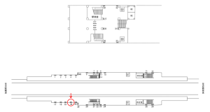 近鉄／若江岩田駅／／№34駅看板・駅広告、位置図