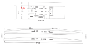 近鉄／東花園駅／／№47駅看板・駅広告、位置図
