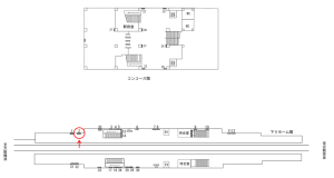 近鉄／河内花園駅／／№2駅看板・駅広告、位置図