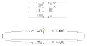 近鉄／若江岩田駅／／№10駅看板・駅広告、位置図