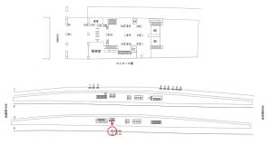 近鉄／東花園駅／／№12駅看板・駅広告、位置図