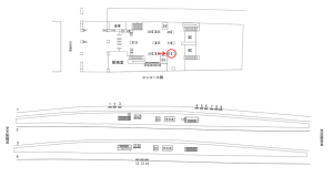 近鉄／東花園駅／／№42駅看板・駅広告、位置図