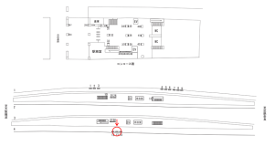 近鉄／東花園駅／／№13駅看板・駅広告、位置図