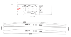 近鉄／東花園駅／／№48駅看板・駅広告、位置図