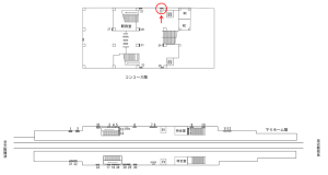 近鉄／河内花園駅／／№25駅看板・駅広告、位置図