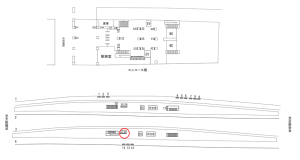 近鉄／東花園駅／／№28駅看板・駅広告、位置図