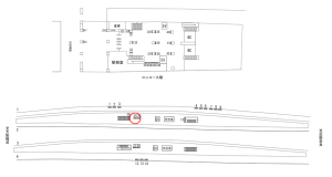 近鉄／東花園駅／／№25駅看板・駅広告、位置図