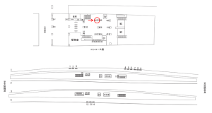 近鉄／東花園駅／／№34駅看板・駅広告、位置図
