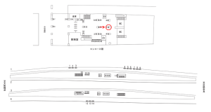 近鉄／東花園駅／／№41駅看板・駅広告、位置図