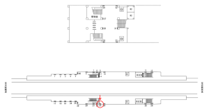 近鉄/若江岩田駅//№23駅看板・駅広告、位置図