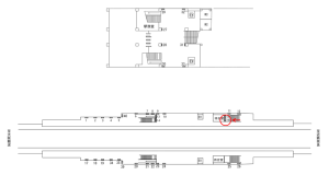 近鉄／若江岩田駅／／№16駅看板・駅広告、位置図