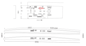 近鉄／東花園駅／／№35駅看板・駅広告、位置図