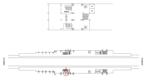 近鉄／若江岩田駅／／№21駅看板・駅広告、位置図