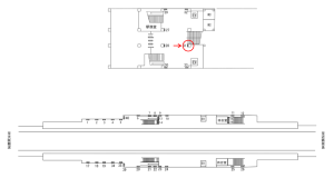 近鉄／若江岩田駅／／№31駅看板・駅広告、位置図