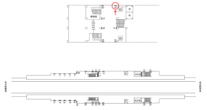 近鉄／若江岩田駅／／№32駅看板・駅広告、位置図