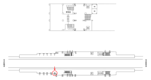 近鉄／若江岩田駅／／№35駅看板・駅広告、位置図