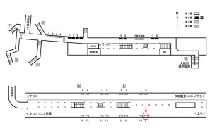 Osaka／Metro（大阪メトロ）　蒲生四丁目駅／長堀鶴見緑地線№1-009№009、位置図