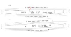 近鉄／布施駅／／№304駅看板・駅広告、位置図