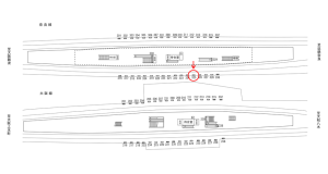 近鉄／布施駅／／№325駅看板・駅広告、位置図