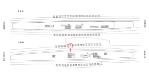 近鉄／布施駅／／№206駅看板・駅広告、位置図