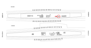 近鉄／布施駅／／№329駅看板・駅広告、位置図