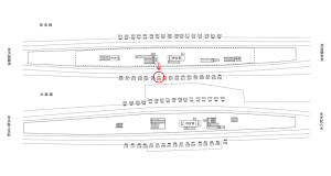 近鉄／布施駅／／№320駅看板・駅広告、位置図