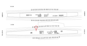 近鉄／布施駅／／№203駅看板・駅広告、位置図