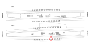 近鉄／布施駅／／№223駅看板・駅広告、位置図