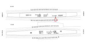 近鉄／布施駅／／№328駅看板・駅広告、位置図